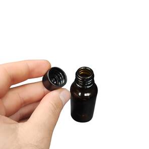 Arı Sütü Şişesi, 20 cc, Amber Cam Şişe