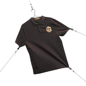 Lyson Arı Figürlü T-Shirt, Polo Yaka, Kahverengi, Ly-6015A