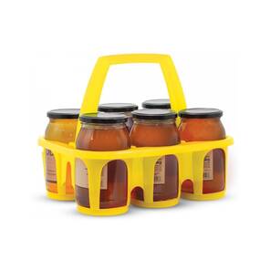 Lyson Bal Kavanozu Taşıma Sepeti, Plastik, Sarı