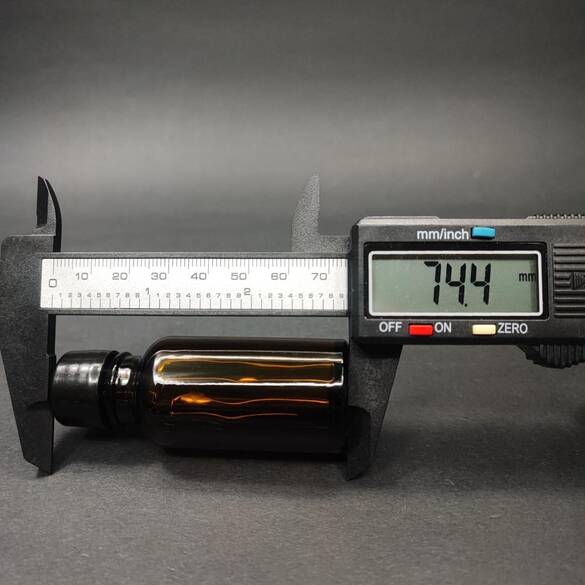 Arı Sütü Şişesi, 20 cc, Amber Cam Şişe