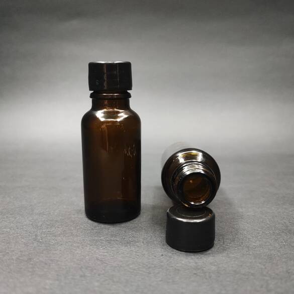 Arı Sütü Şişesi, 20 cc, Amber Cam Şişe