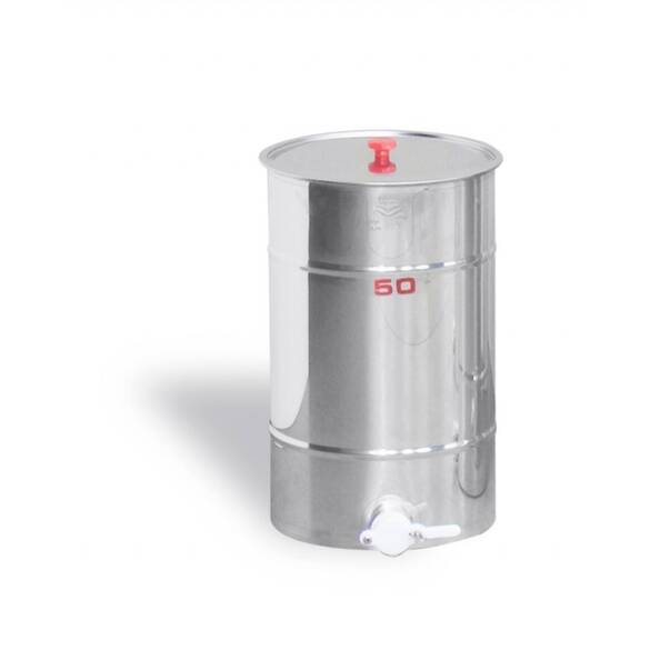 Lega Bal Dinlendirme Kazanı, Plastik Musluklu, Paslanmaz, 50 Kg, LG-6000