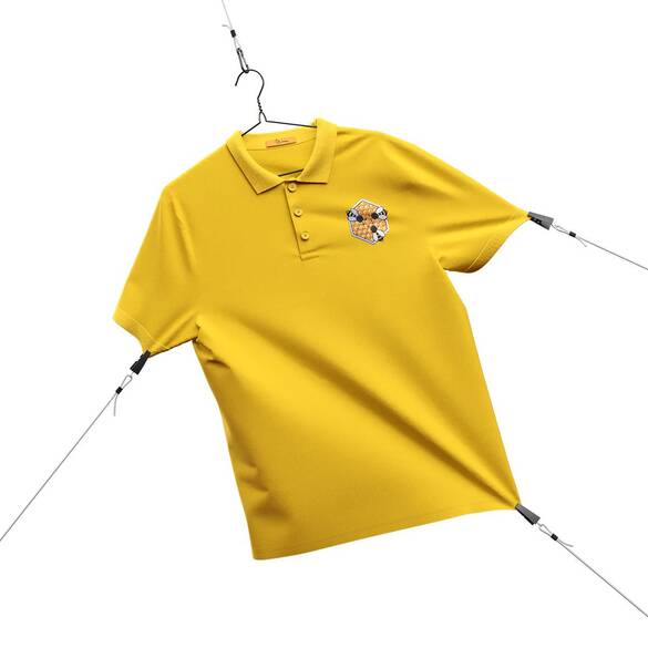 Lyson Arı Figürlü T-Shirt, Polo Yaka, Sarı, Ly-6015A