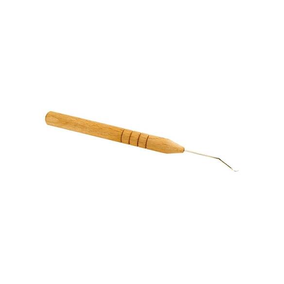 Lyson Larva Transfer Tığı, Paslanmaz Uçlu, Kanca Tip, Ahşap Saplı, Ly-3106