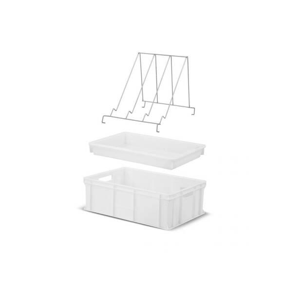 Lyson Plastik Sır Alma Kutusu, Plastik Süzgeçli, Çerçeve Standlı, LY-W3234